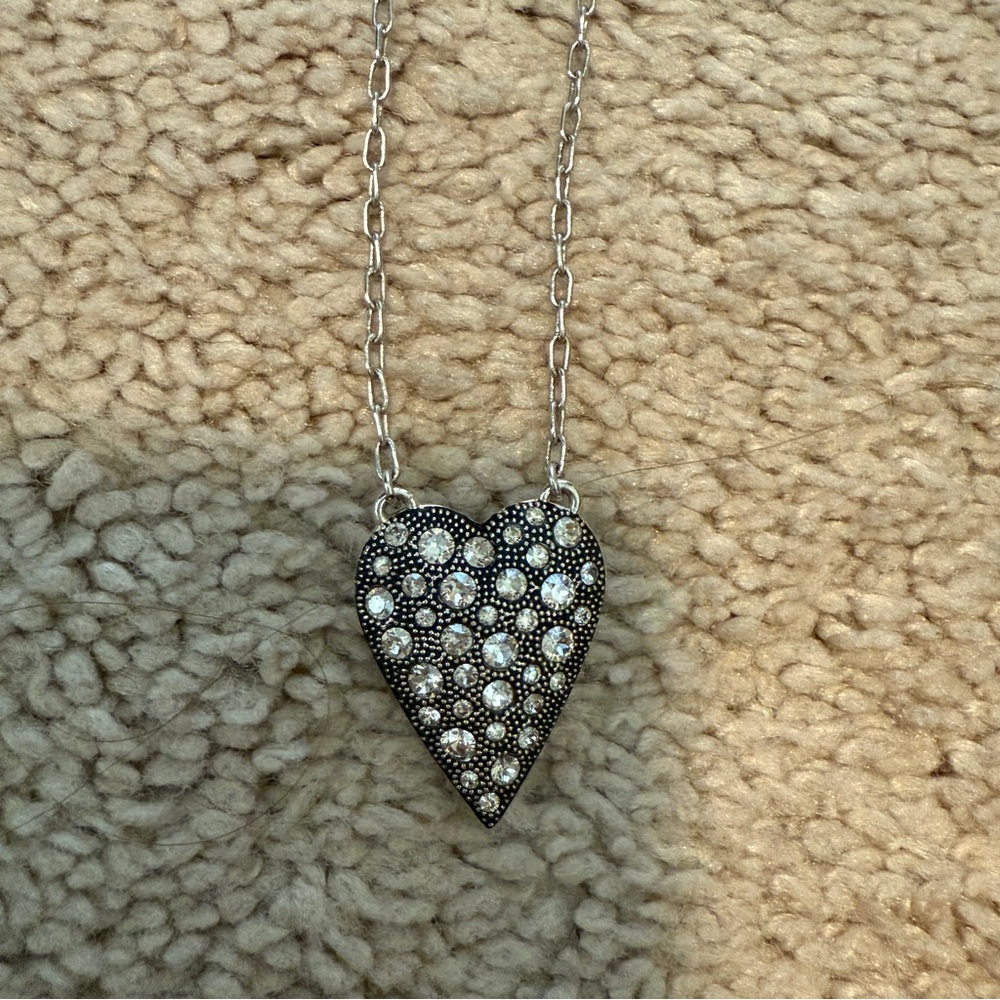 NWT Brighton Silver Heart Pendant Necklace